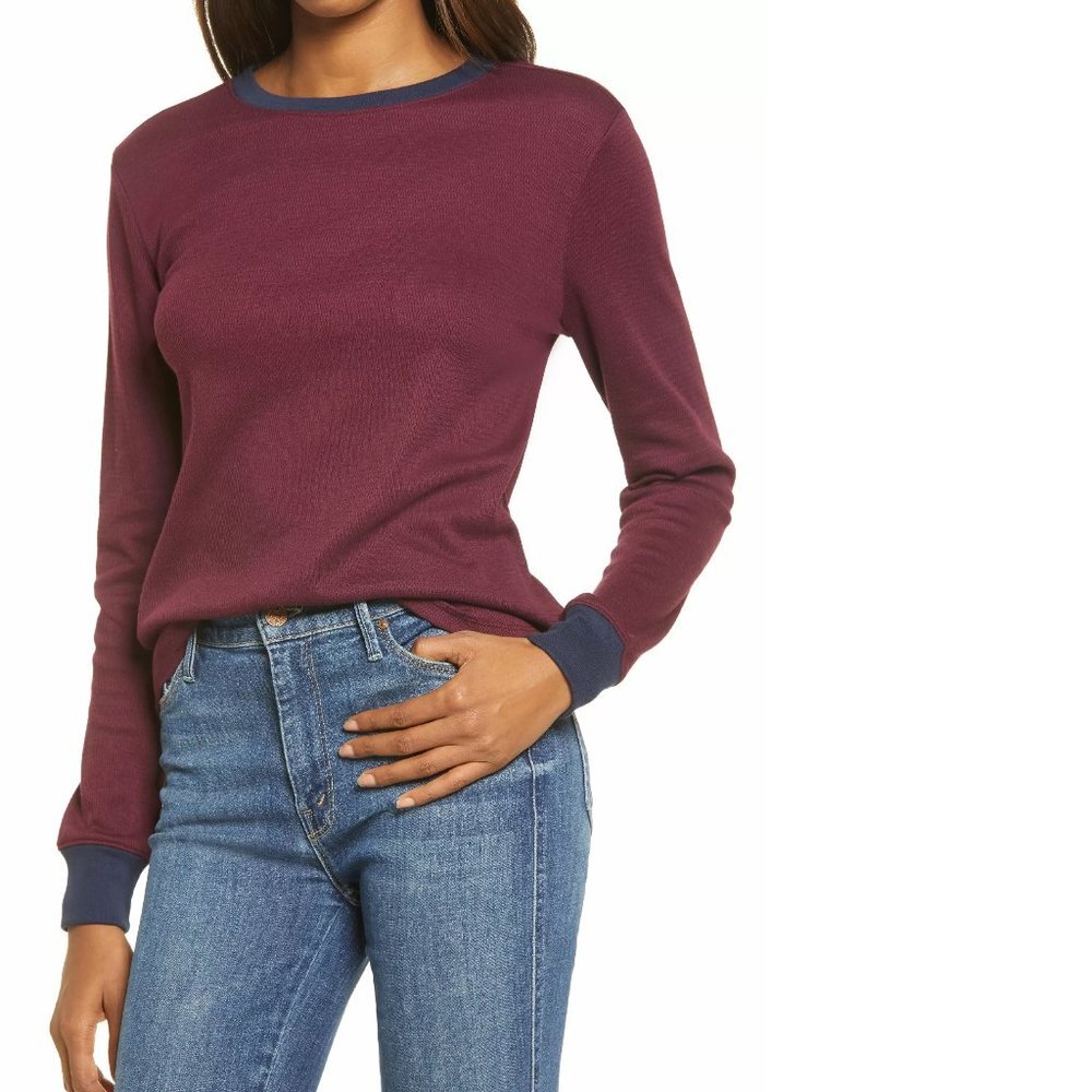 Treasure & Bond Contrast Trim Thermal Top